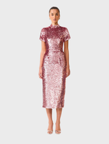 Alissa Cap Sleeve Dress - Pink