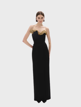 Lucca Gown - Black/gold