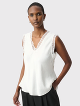 Recycled Satin Sleeveless - Winter White