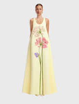Charlene Applique Gown – Agapanthus Print