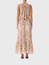Necktie Dress With Elasticated Waist - Chamber Of Blooms