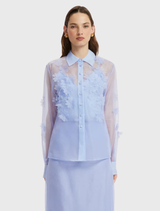 Cassia Petal Shirt - Periwinkle
