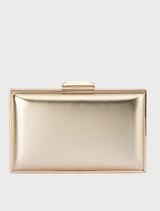 Sammi Crystal Frame Clutch - Gold