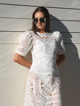 Crazy In Lace Dress - White