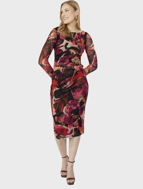 Knit Dress - Begonia/Orange