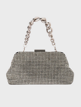 Jerry Crystal Vintage Clutch - Silver