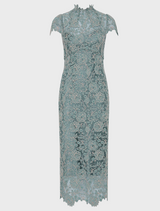 Tiffany Cap Sleeve - Light Blue-Ivory