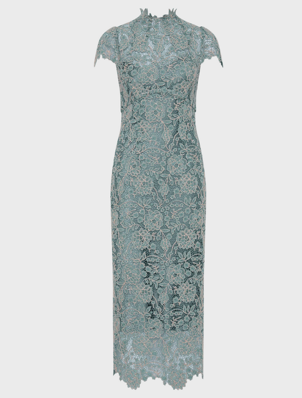 Tiffany Cap Sleeve - Light Blue-Ivory