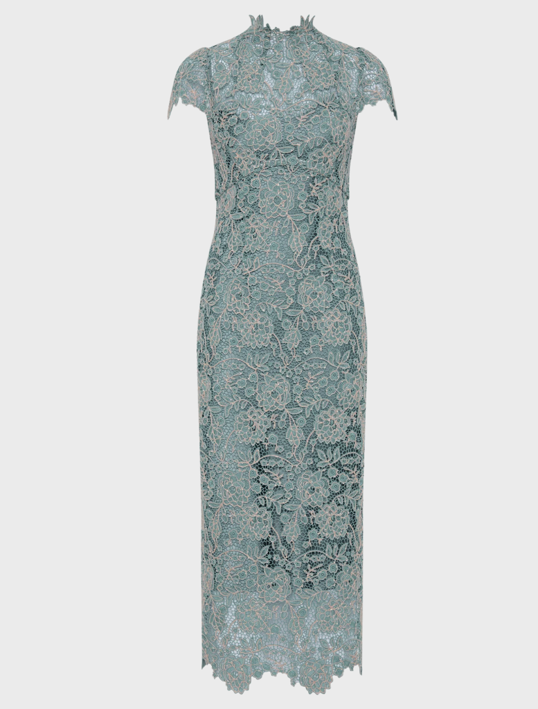 Tiffany Cap Sleeve - Light Blue-Ivory