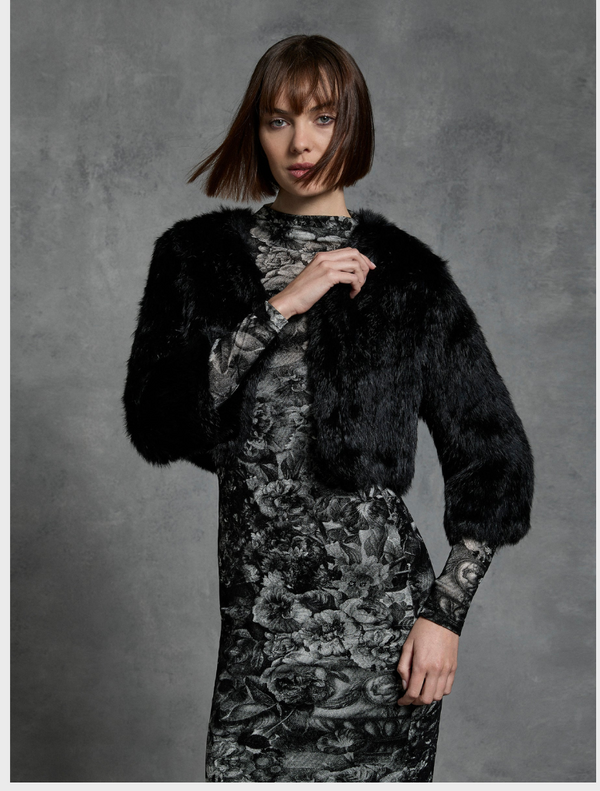 Fur Bolero - Black