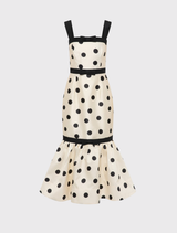 Bacio Trumpet Midi Dress - Spot
