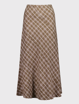 Checkmate Skirt - Cocoa