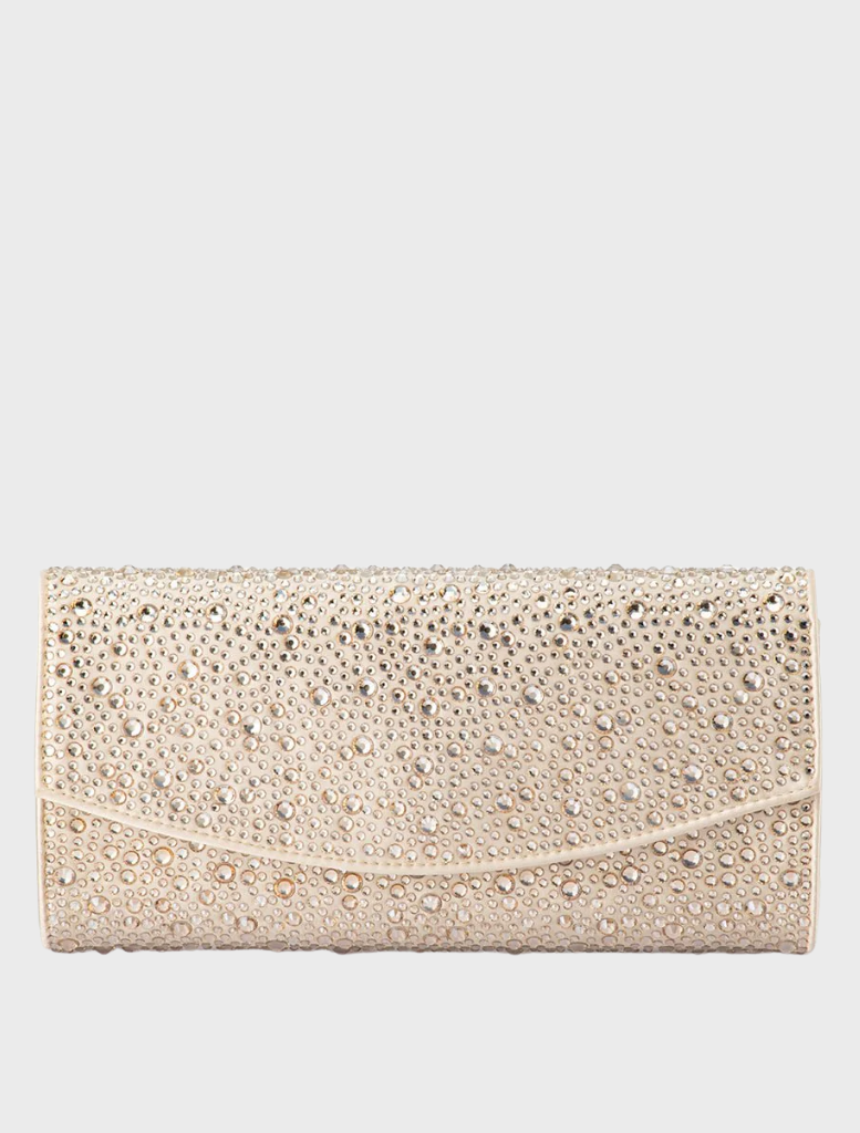 Emma Crystal Clutch - Champagne
