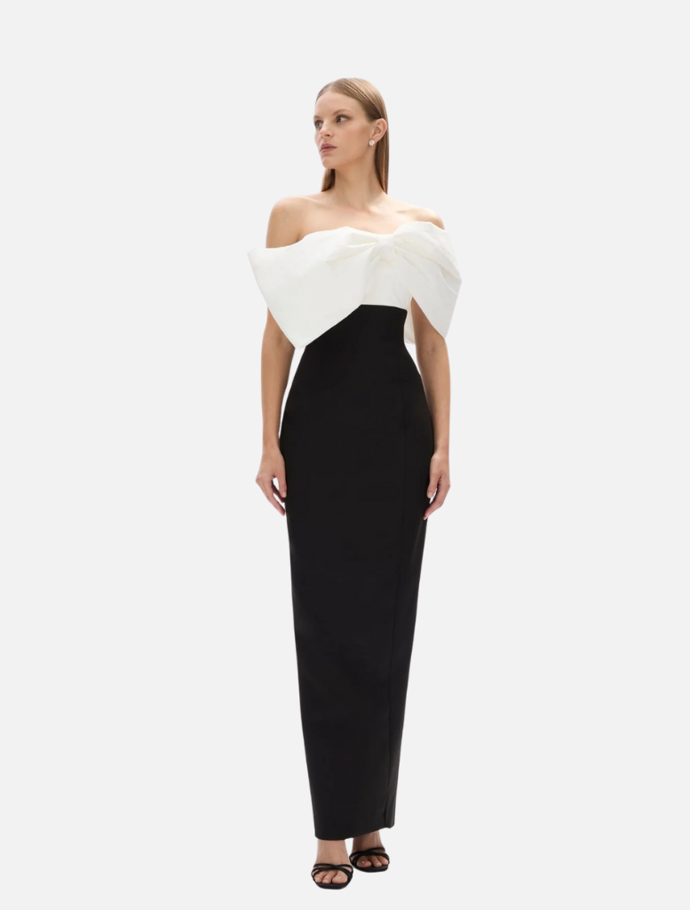 Kace Gown - Ivory/Black