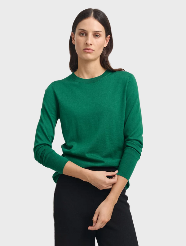 Fine Merino Crew - Lush Green