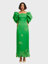 Arabella Applique Maxi Dress - Verdant