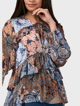 Byzantium Blouse - Indigo Multi
