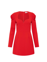 Karina Long Sleeve Mini Dress -Red