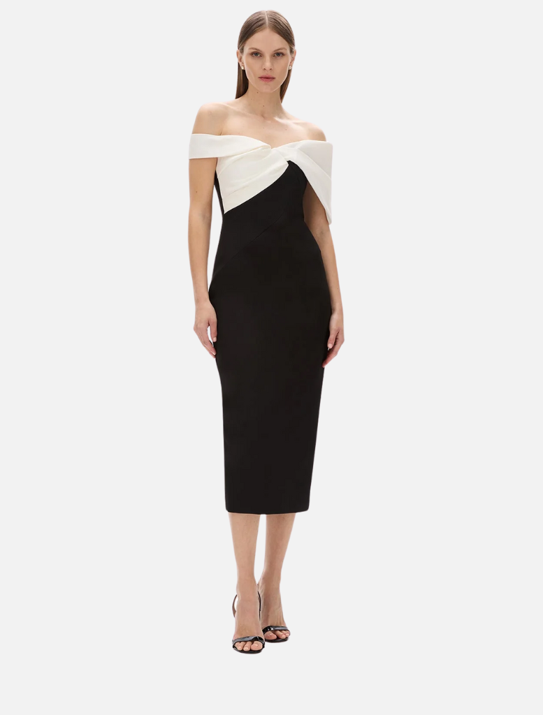 Delila Dress - Black/White