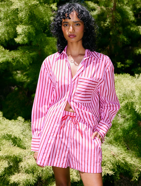 Harvey Short - Magenta Stripe