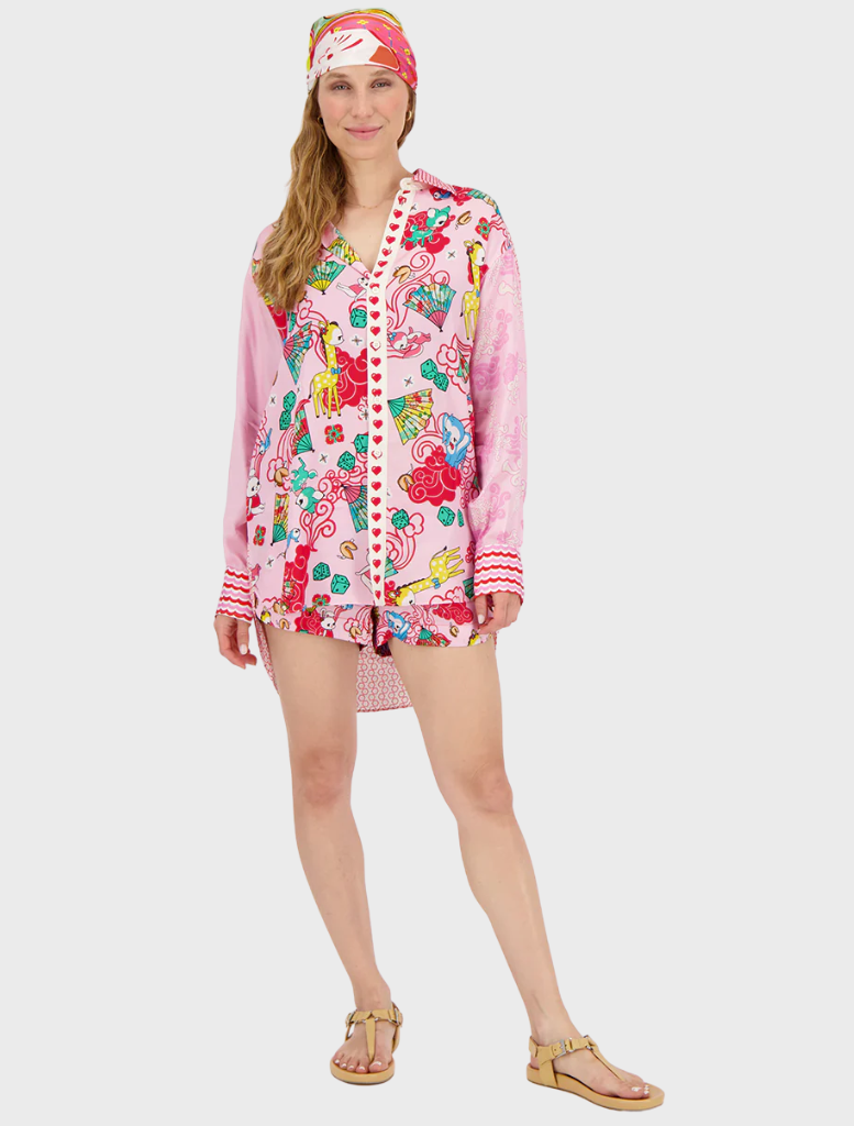 Mebillie Boyfriend Shirt - Lucky