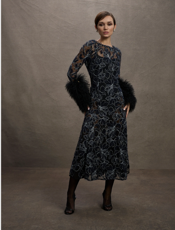 Cynthia Midi - Black-navy