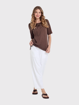 St Tropez Top - Cocoa
