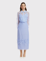 Kyra Petal Maxi Skirt - Periwinkle