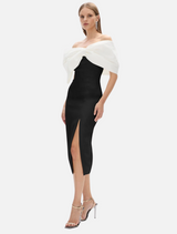Kace Dress - Ivory/Black
