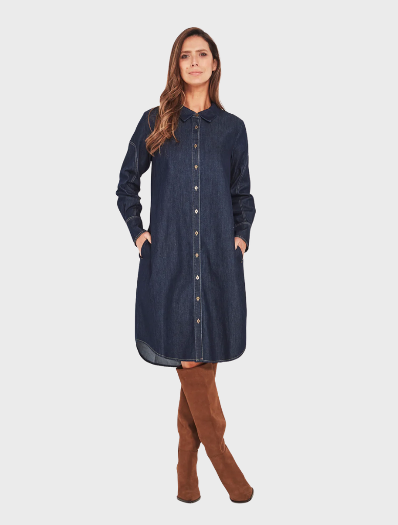 Unit Dress - Dark Denim – Mariko Boutique