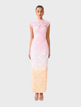 Lumira Cap Sleeve Gown - Pink Ombre