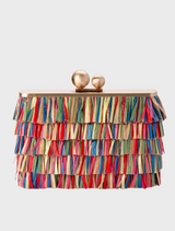 Carlita Carnivale Fringe Clutch Bag - Multi