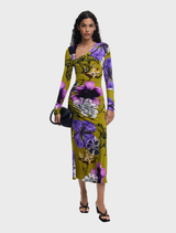 Dress with Long Sleeve - Green
