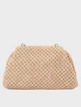 Anna Woven Clutch - Natural
