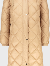 Quilted Coat - Cognac