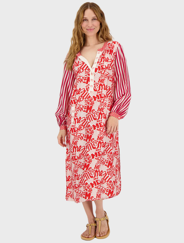 Mehanna Placket Dress - Lucky