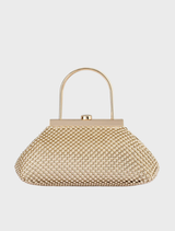 Mimi Ball Mesh Frame Bag - Gold