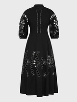 Margot Shirt Dress - Black