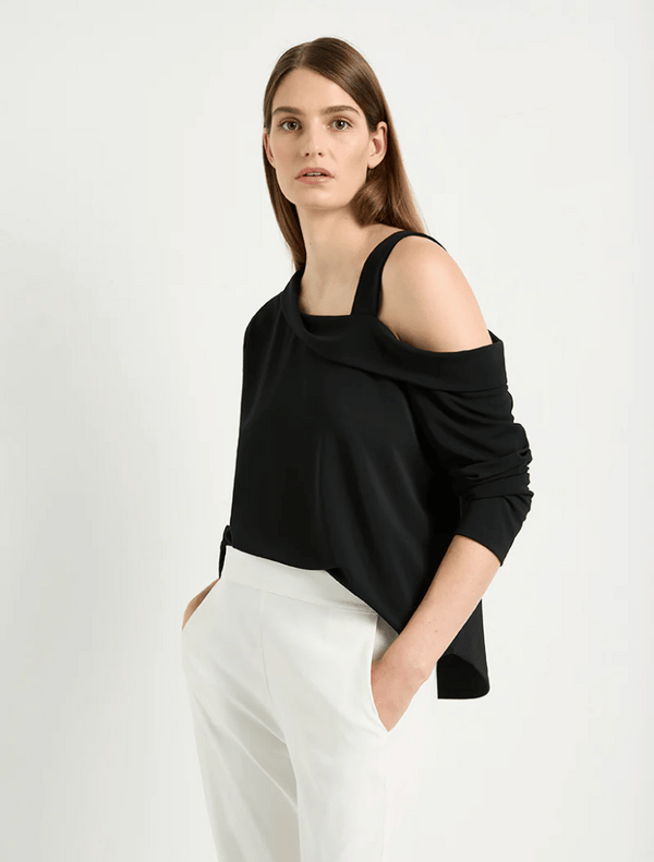 Drop Shoulder Top - Black