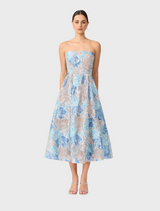 Leonie Cocktail Midi Dress - Blue