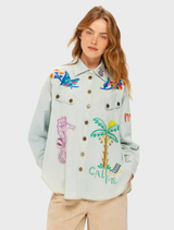 Adelyn Oversized Embroide - Light Blue