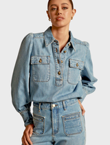 Resonate Top - Light Washed Denim