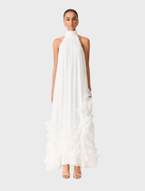 Evelin Halter Gown - White