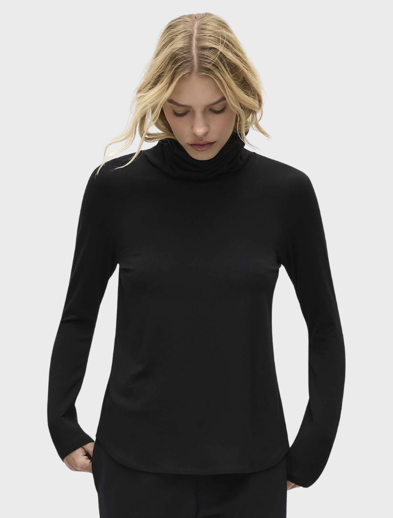 Turtle Neck Top - Black