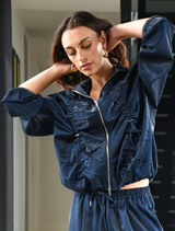 Zip To The Point Jacket - Navy