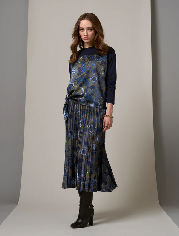 Greenwich Skirt – Olive Multi