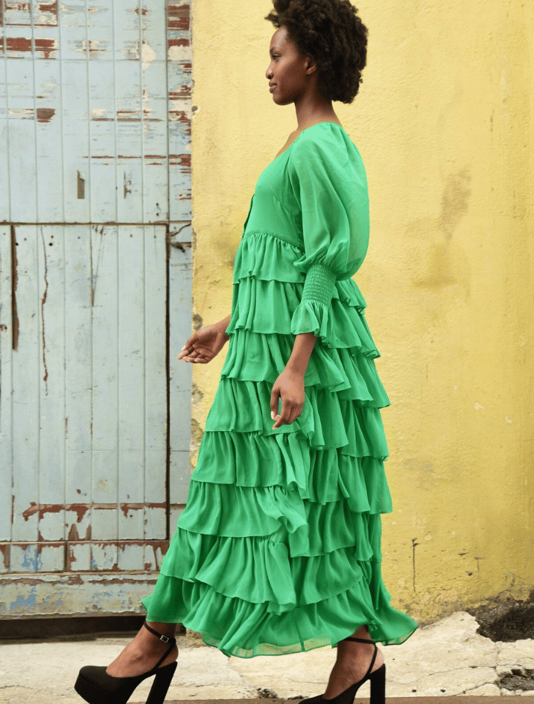 Layer Of The Day Dress  - Green