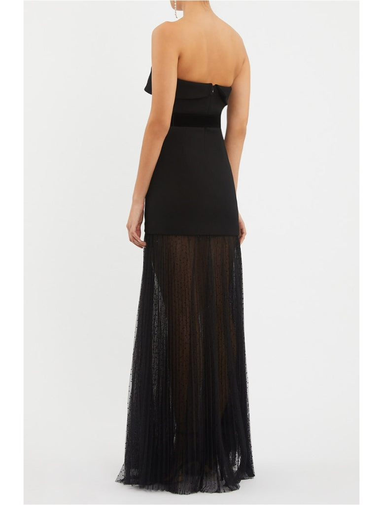 Yvonne Strapless Gown - Black