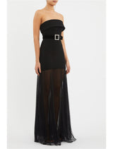 Yvonne Strapless Gown - Black