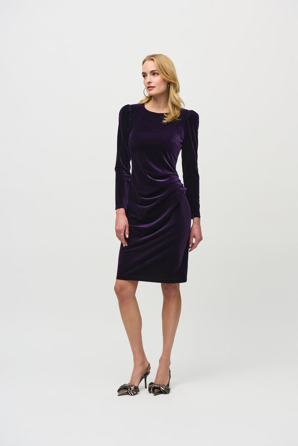 Knee-length Sheath Dress - Blackcurrant